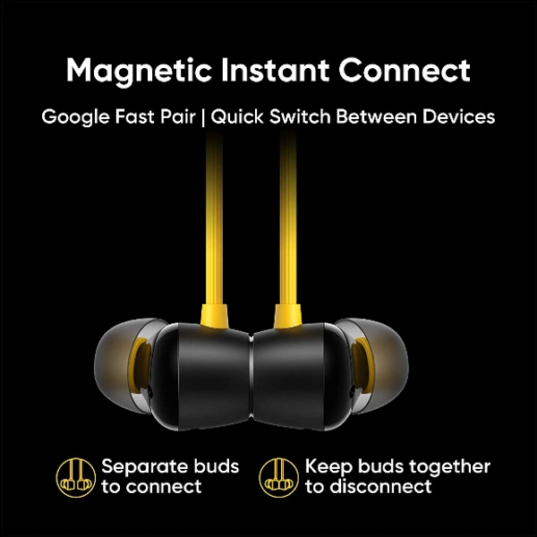 Realme Buds Wireless 2 Neo (Black) Earphones , Bass Boost+ & Magnetic Instant Connection 